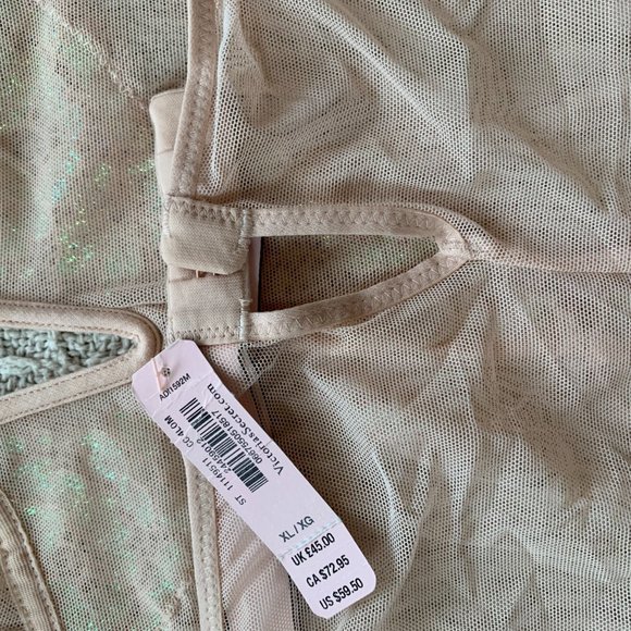 Sparkly Nude Mesh Victoria’s Secret Bodysuit - Picture 8 of 9